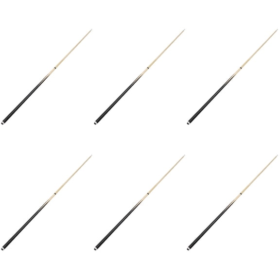 6pcs American White Wood Pool Cue Billiard House Bar Double Part Assemble Pool Cue Sticks For Practice Professional Use