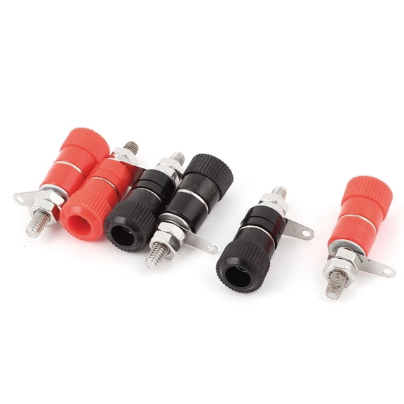 6pcs Amplifier Terminal Connector Binding Post f 4mm Banana Plug