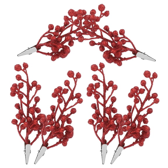 FOMIYES Christmas Tree Picks Red Fake Berry Stems for Holiday Season Decor