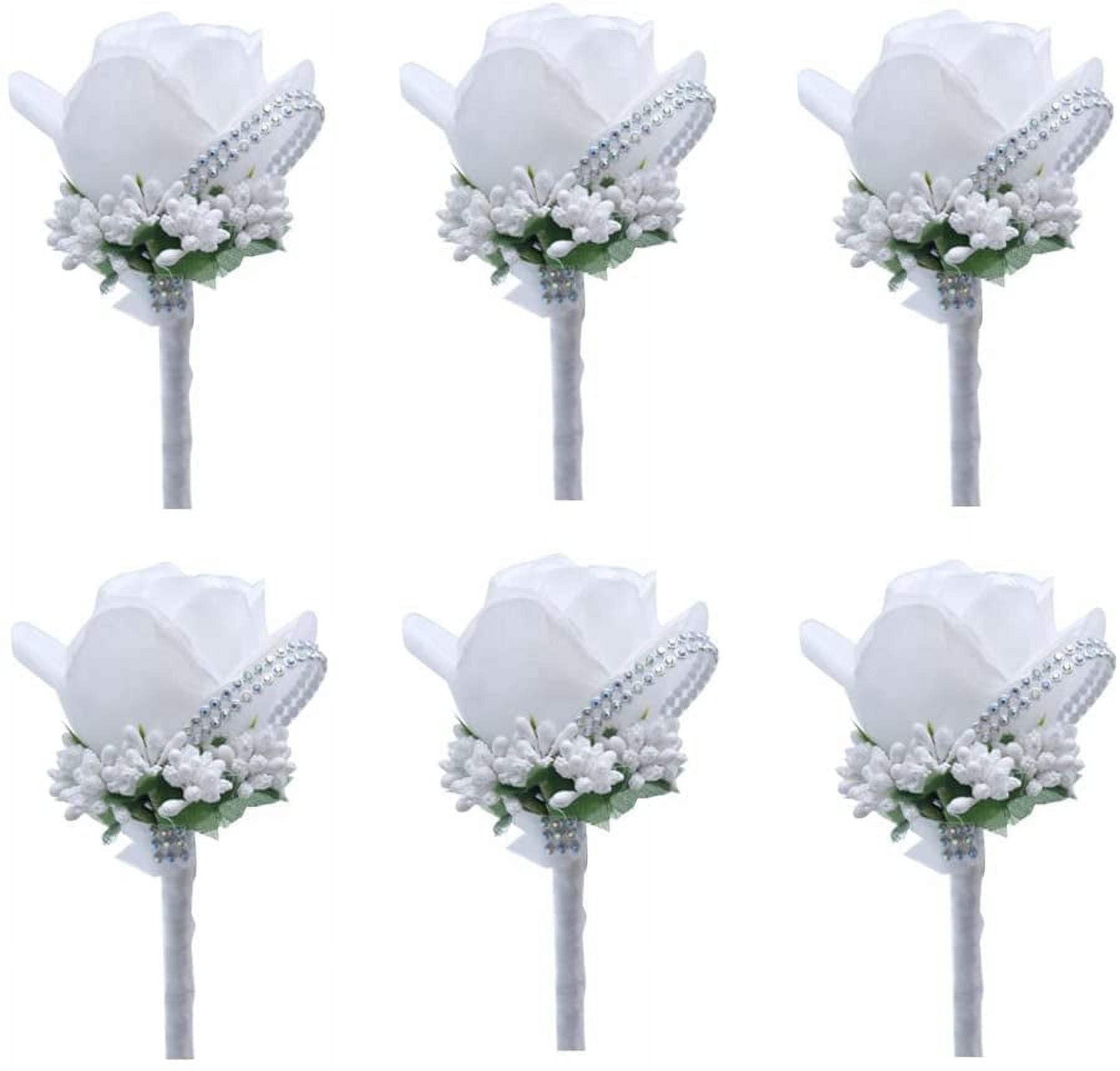Corsage / Boutonnieres Pins 2.0 Pearl White