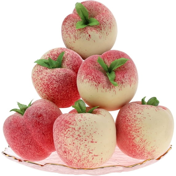 6pcs Artificial Fruit Realistic Fake Brown Pear Artificial Fake Fruit Lifelike Home Kitchen Cabinet Decoration Simulation Party Fruit Shop Model Dining Room Desk Centerpieces Fruit Decor