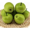 thumbnail image 1 of 6pcs Artificial Green Apple Decoration Fake Fruit Home Party Holiday Decorative Food Toy Model, 1 of 2
