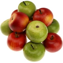 6pcs Artificial Green & Red Apple Decoration Fake Fruit Home Party Christmas Display Model