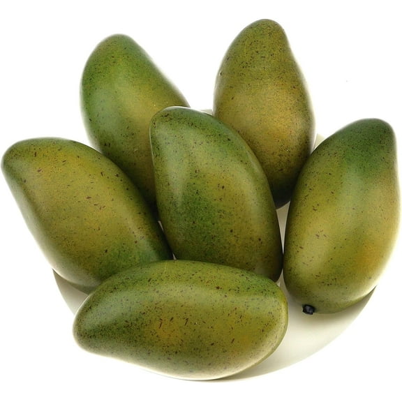 6pcs Artificial Lifelike Green Mango Decoration Fake Fruit for Home Party Photography Props