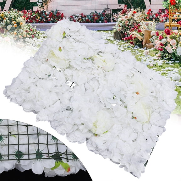 6pcs Artificial Rose Hydrangea Flower Wall Panel Wedding Party Decoratio 60x40cm