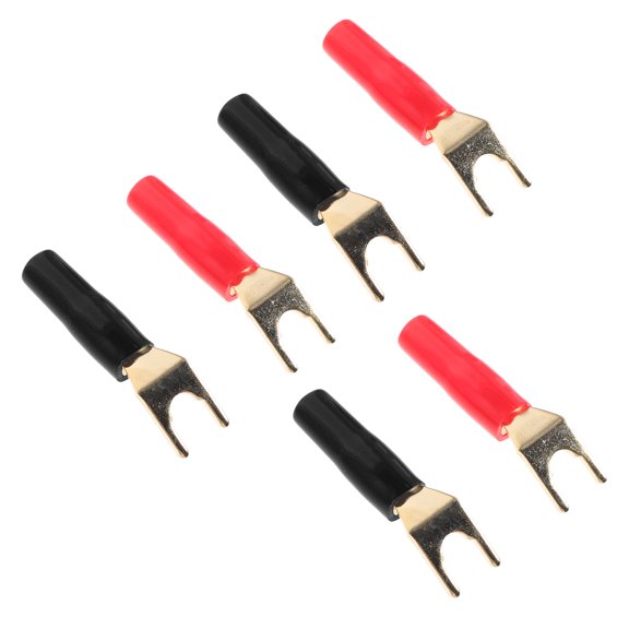 6pcs Audio Plug U-shaped Plug Connectors for Audio Equipment Use