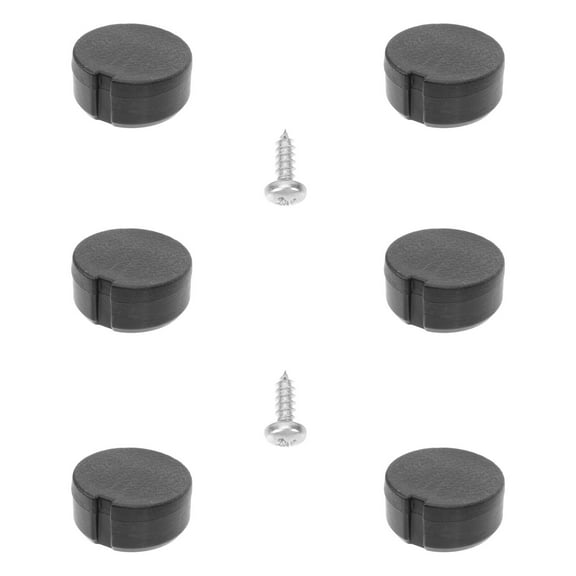 NIAIZEK 6Pcs Professional Grade Black Car Threshold Caps Replacement Cover Fits Original Specs