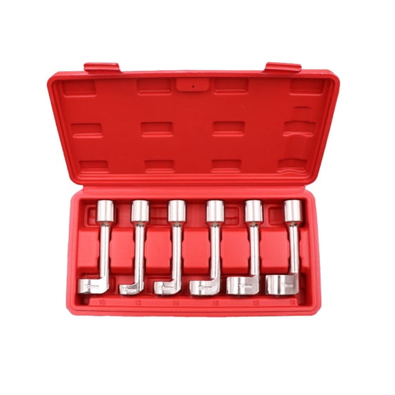 6pcs Automotive 1/2 Drive Diesel Fuel Line Socket Set 12 14 16 17 18 19mm Wrench