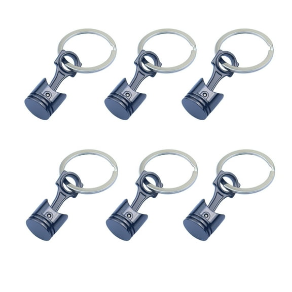 6pcs Automotive Mechanical Keychain Metal Craftsmanship Gift for Engine Fan