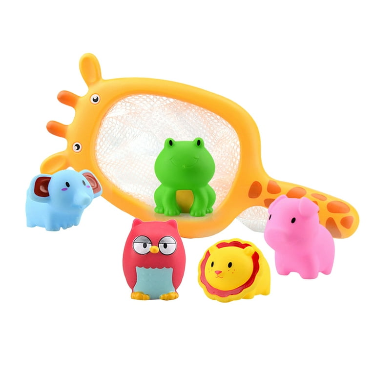 6pcs Baby Bath Toys Fishing Floating Squirts Toy Bath Time Toys