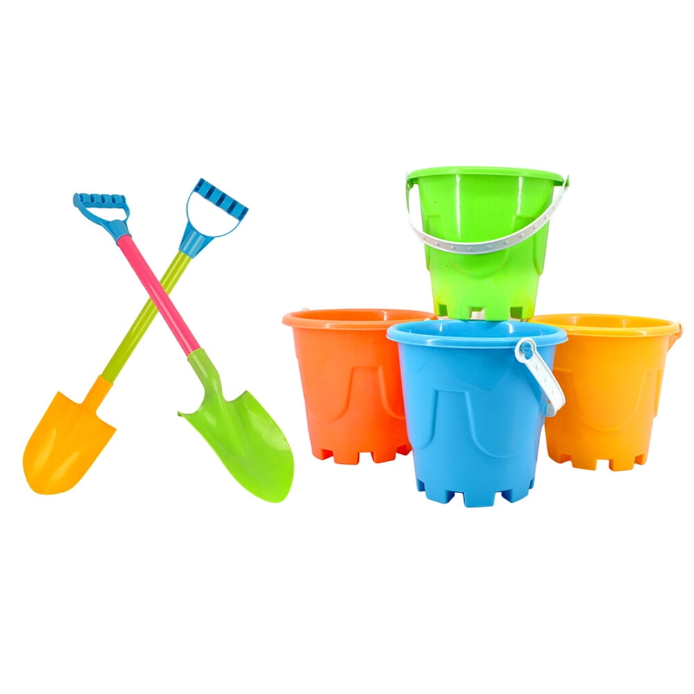 6pcs Baby Beach Sand Toy Suit Plastic Shovel Bucket Puzzle Children