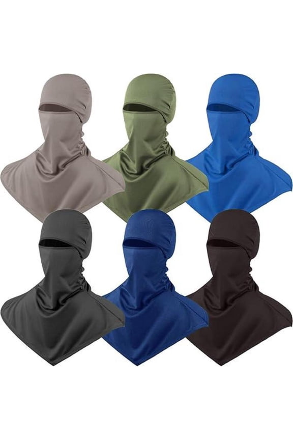 6pcs Balaclava Mask, Stylish Sweat Absorbing Helmet Lining, Breathable Long Neck Balaclava Hat Scarf, for Running, Cycling, Skiing, Snowboarding, Attend A Party As A Gift To Give To Friends
