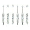 thumbnail image 1 of 6pcs Ballpoint Pen Bead Pen Smooth Writing Pen Rhinestones Fancy Pen 1.0mm Stationery Pen Glittering Beadable Pen, 1 of 9