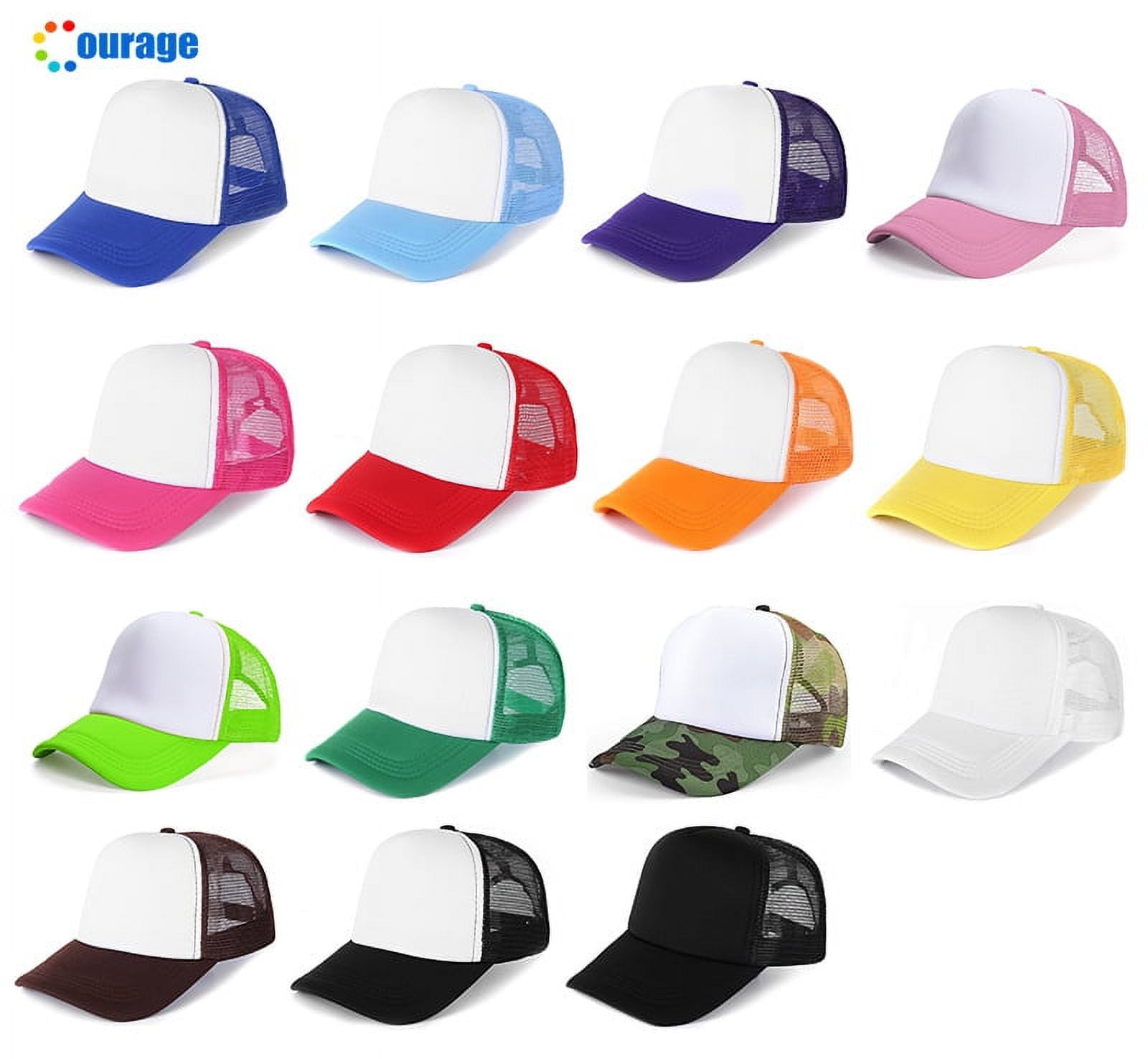 6pcs baseball hats sublimation blank baseball caps mesh baseball caps