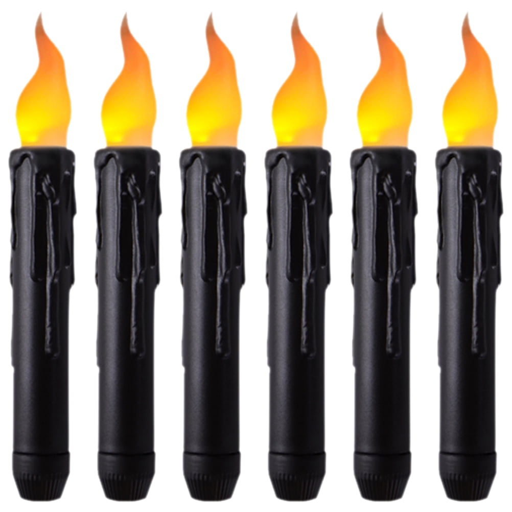 6pcs Battery Operated Taper Candles LED Electric Candles Party Scene