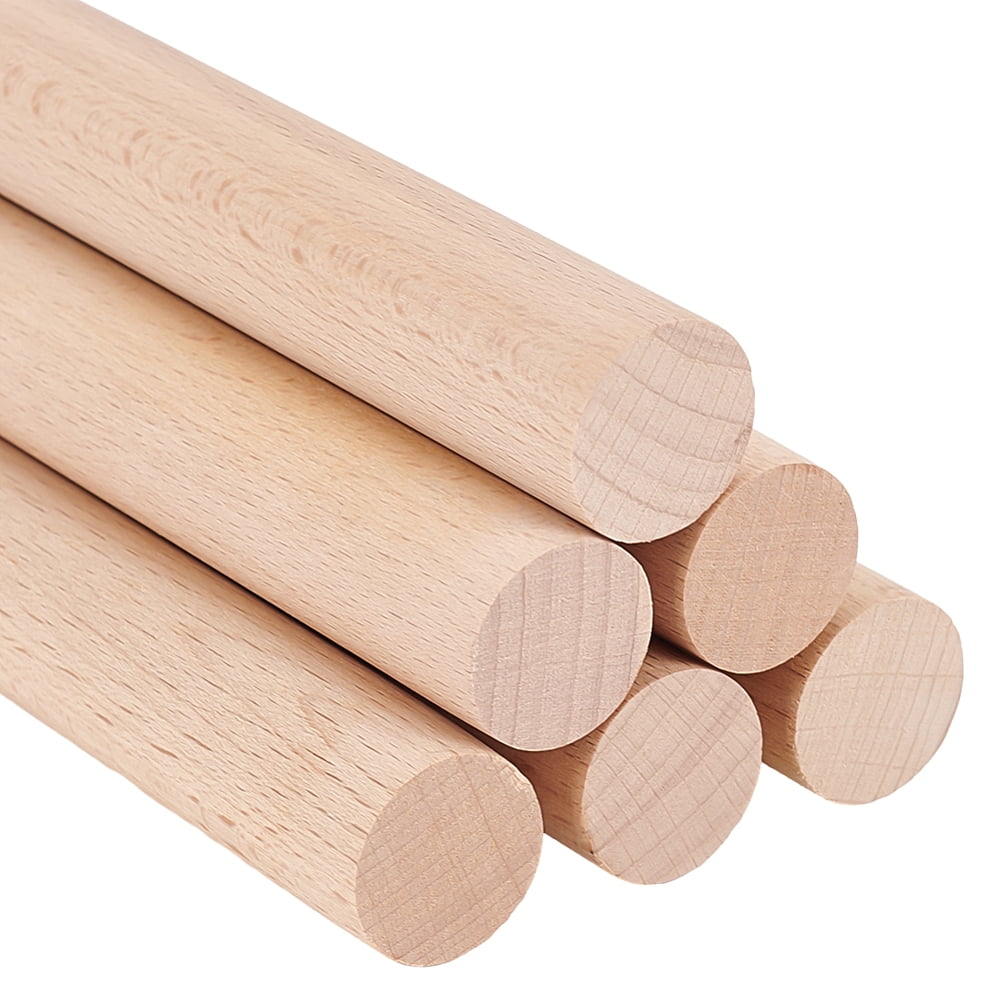 6pcs Beech Wood Sticks Craft Sticks PeachPuff 45x2.5cm Wood