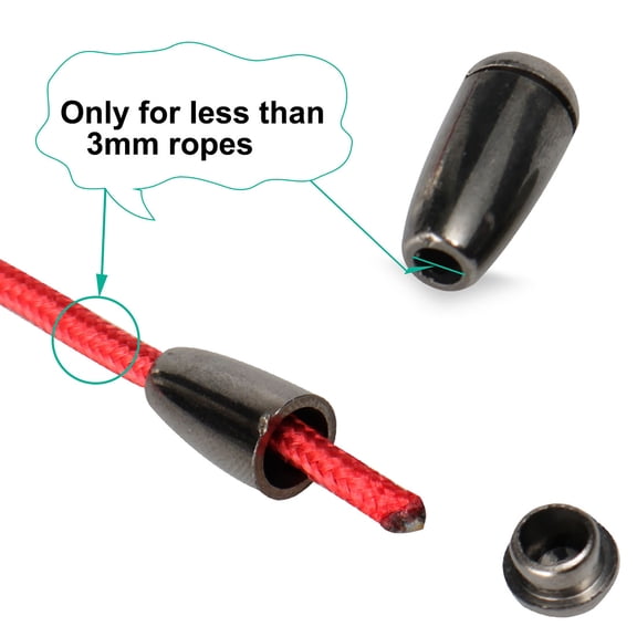 6pcs Bell Shape End Stopper Buckle Plastic Cord  Lock Rope Lanyard End Fastener Stoppers