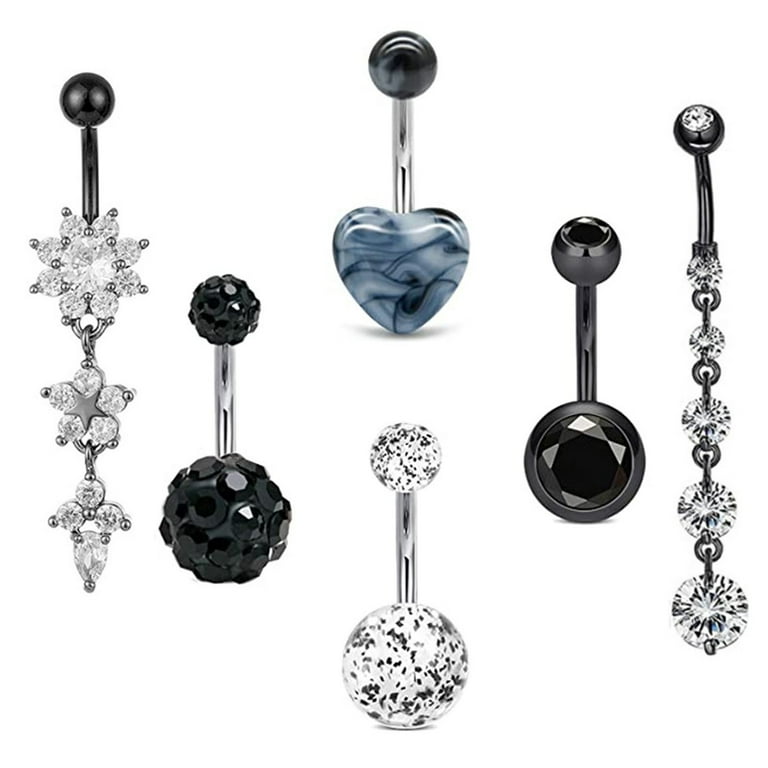 Stainless steel navel ring hot sale