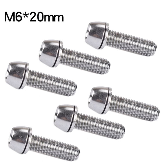 6pcs Bike Stem Bolts M5/M6 For Mountain Road Bike Handle Bar Stem Screws Enhancement Hexagon Bolt Screws Parts