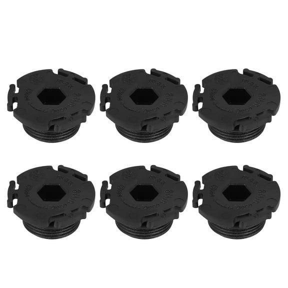 6pcs Black ABS Car Engine Oil Drain Plug Replacement for BMW 320i 2013-2015 11137605018