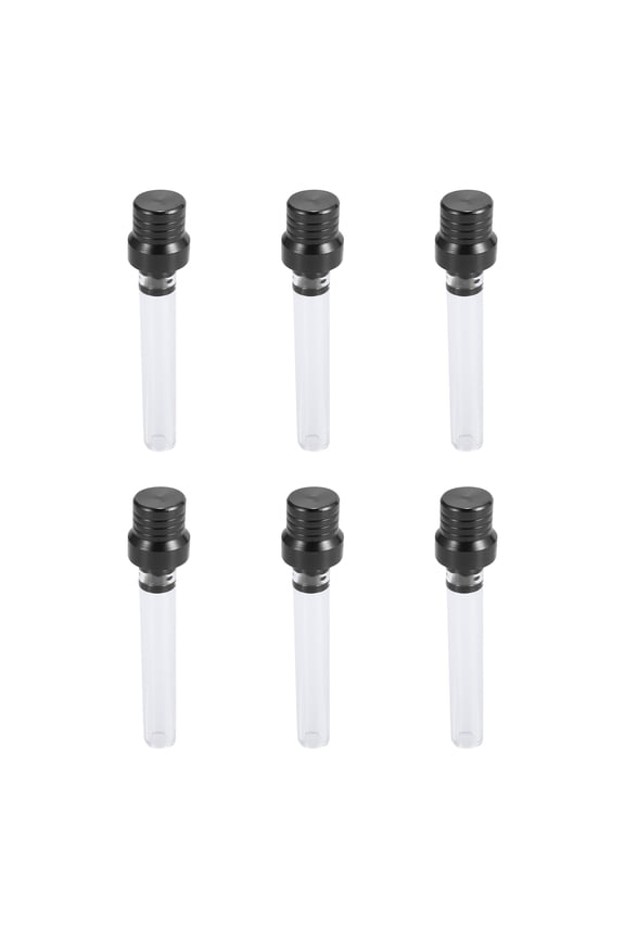 6pcs Black ATV Dirt Bike Universal Gas Fuel Tank Cap Cover Air Vent Hose Tank Breather Valve Tube with Steel Ball