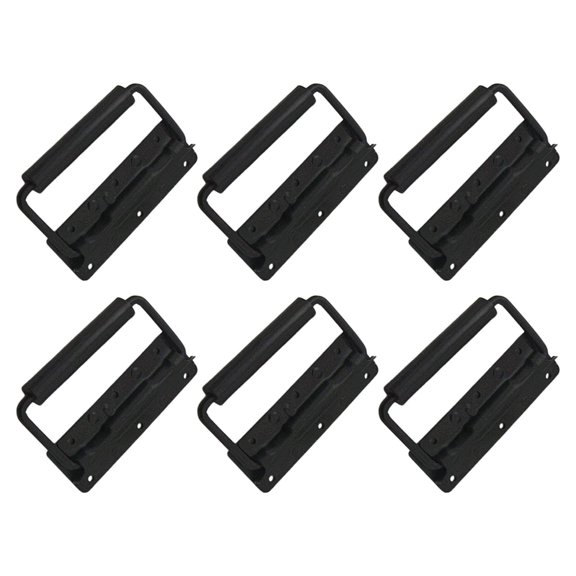 6pcs Black Spring Fold Handles Space Efficient Hardware Strong Spring Mechanism for Residential Commercial Space