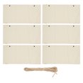 thumbnail image 1 of 6pcs Blank Wooden Plaque Rectangle Decorative DIY Unfinished Wood Sign with Holes for Coffee Shop, 1 of 8