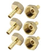 6pcs Brass 8mm Hose Barb to 1/2 PT Female Threaded Quick Coupling Connector