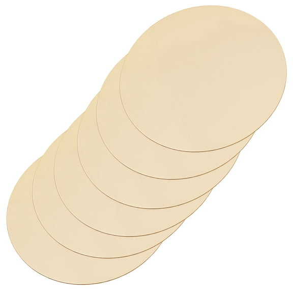 6pcs Brass Sheet Brass Discs Flat Round Raw(Unplated) 50x0.5mm DIY