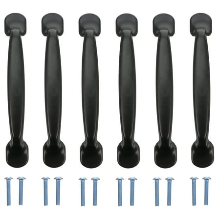 Murdoffiu Door Handle 6pcs Cabinet Pulls Matte Black Furniture Cupboard Drawer Pulls Cabinet Handles