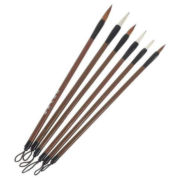 6pcs Calligraphy Brush Brush Kanji Brush Chinese Writing Brush for Watercolor Ink Brushes Painting Drawing Brushes