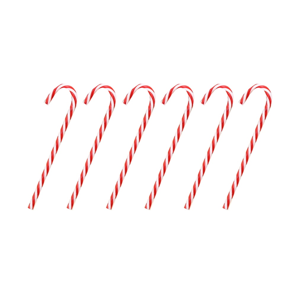 WHAMVOX 6pcs Candy Cane Christmas Pathway Markers Lawn Stakes Creative Tree Decoration Gift