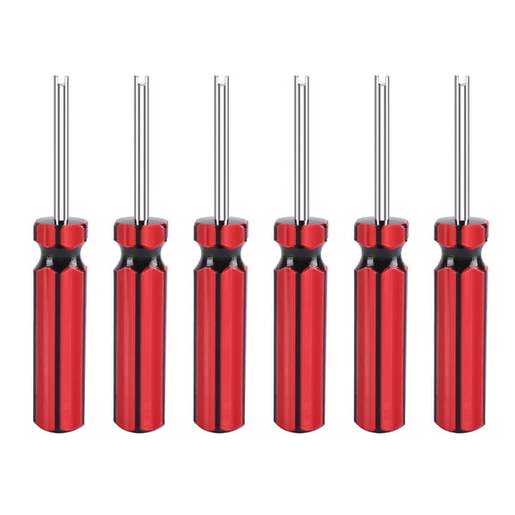 6pcs Car Auto Screwdriver Valve Stem Core Remover Tire Tube Installer Repair Tool