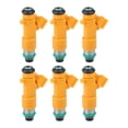thumbnail image 1 of 6pcs Car Fuel Injector Nozzle Replacement for Nissan 370Z 2009-2020 for Infiniti EX37 FX37 2013 Orange, 1 of 6
