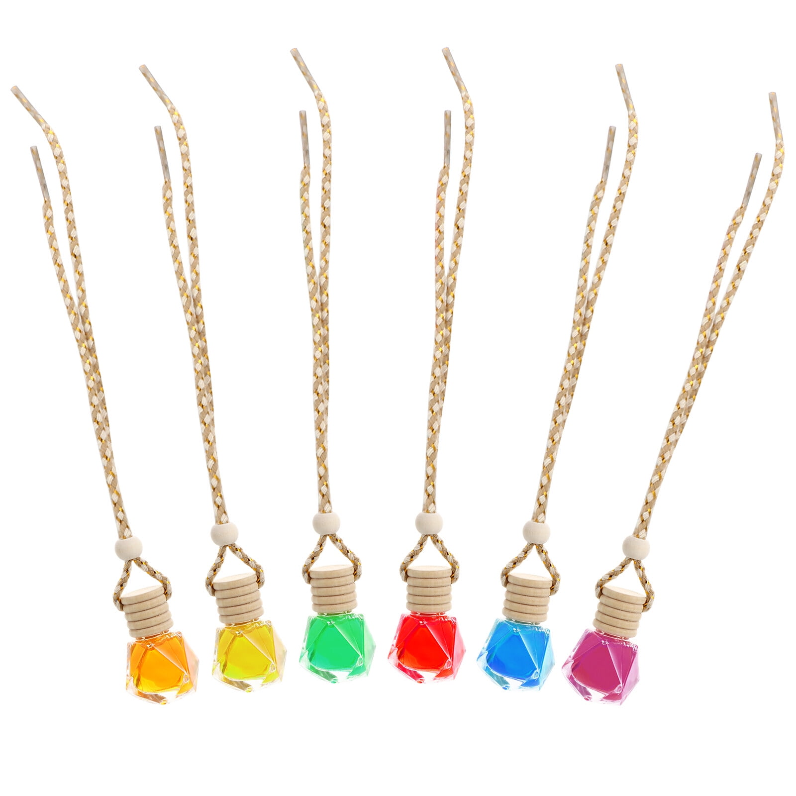 6pcs Car Air Freshener Hanging Perfume Fragrance Pendant for Interior