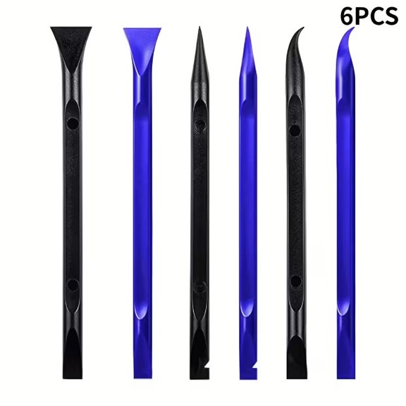 6pcs Carbon Fiber Non-Scratch Scraper Tool Set for Narrow Spaces and Surfaces