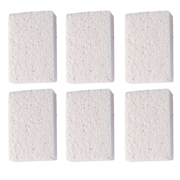 6pcs Cellulose Sponges,Heavy Duty Scrub Kitchen Sponge,Clean Tough Messes Without Scratching Sponges Kitchenwhite11*7*2cmstyle:style 2;