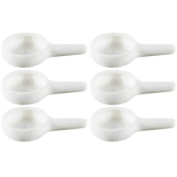 Homoyoyo 6-Piece Ceramic Candlestick Holders Set for Desktop Home Decor, Elegant Ornaments for Living Room and Office