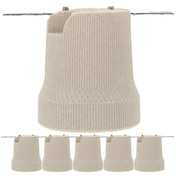 6pcs Ceramic E27 Candelabra Socket Replacement