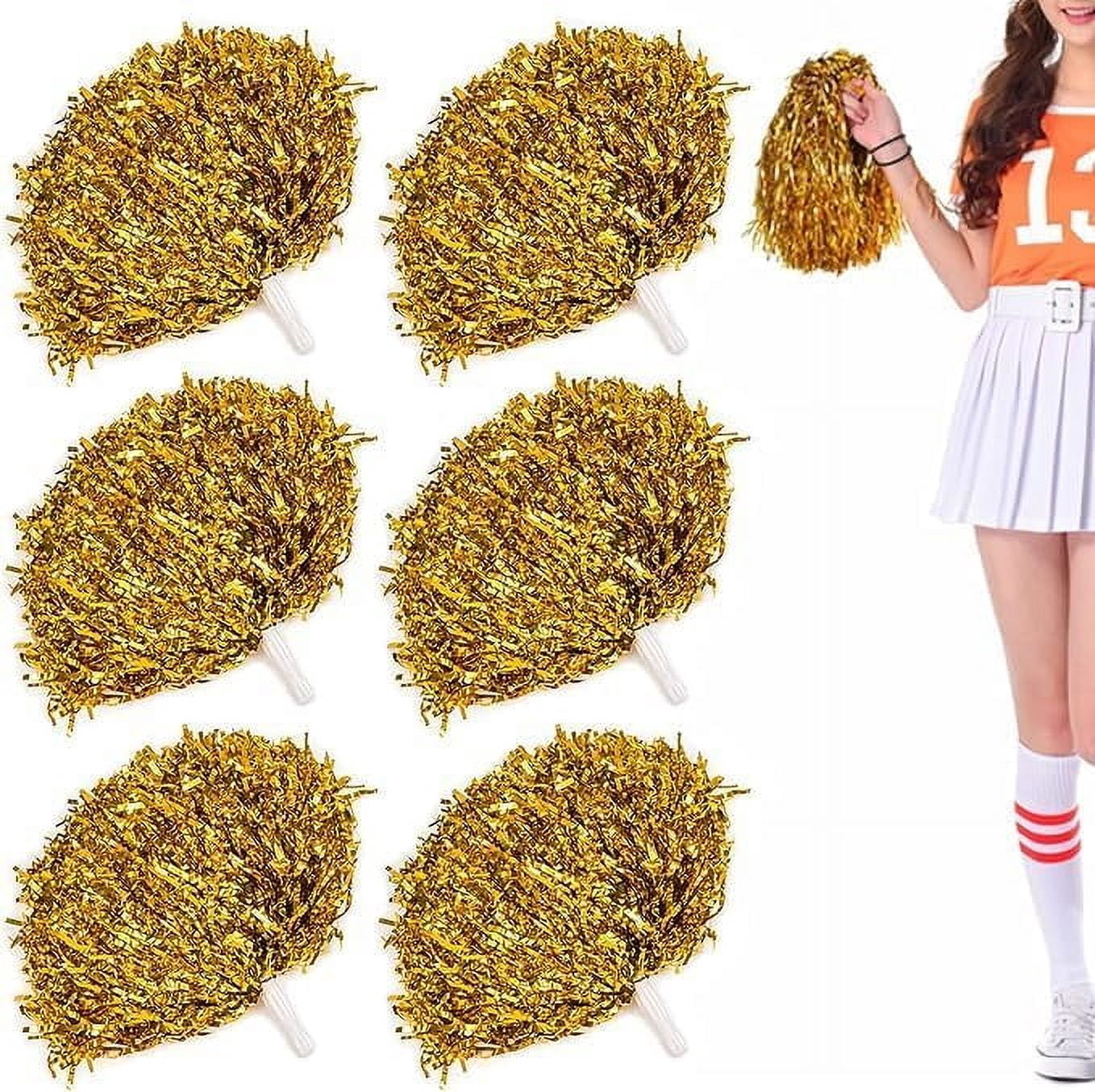 6pcs Cheerleaders Holding Flowers Cheerleader Flowers Cheer Girl Pom Dance Ball-Flower Pom Pom Colorful Ball Flower Props Ball-Flower Metals Cheerleading Hand Stick Basketball
