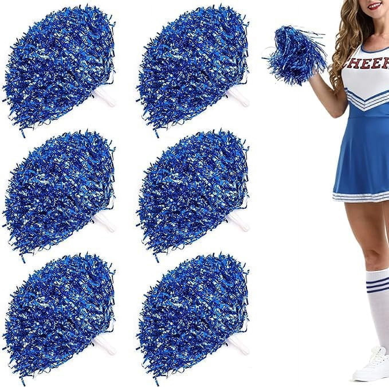6pcs Cheerleaders Holding Flowers Cheerleader Flowers Cheer Girl Pom Dance Ball-Flower Pom Pom Colorful Ball Flower Props Ball-Flower Metals Cheerleading Hand Stick Basketball