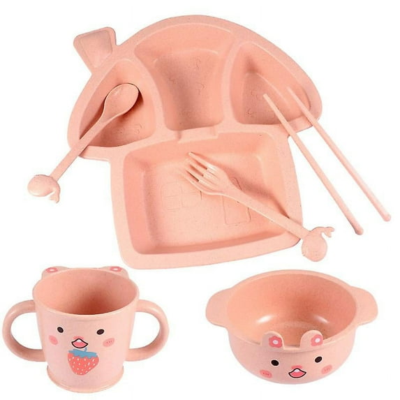 6pcs Child Compartment Dinner Plate