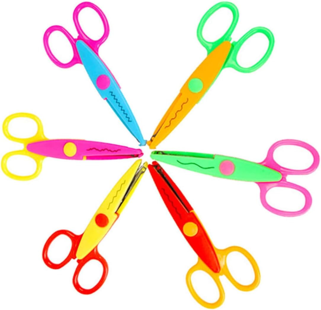 6pcs Childrens Scissors Children Scissors Paper Cutting Scissors for