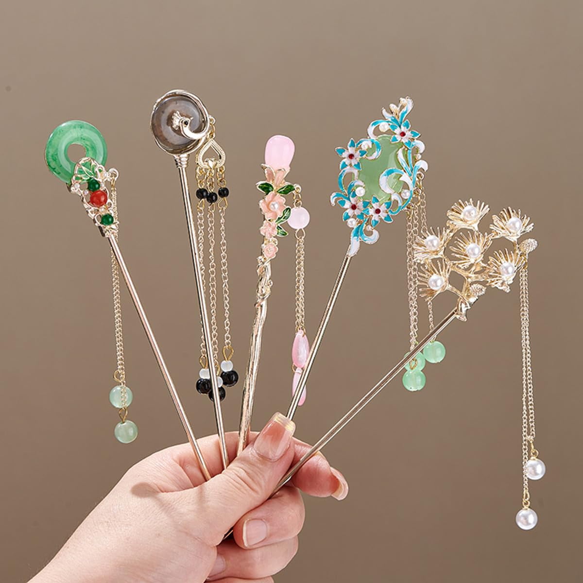 6pcs Chinese Hair Sticks Vintage Hair Chopsticks Tassel Hair Pins ...