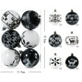 6pcs Christmas Ball Decoration Black Gold White Red Blue Baubles