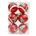 thumbnail image 1 of 6pcs Christmas Ball Ornaments-2.36inch Hand Painted Christmas Tree Hanging Plastic Electroplated Ball for Home Hoilday Party Decoration, 1 of 7