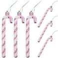 6pcs Christmas Candy Cane Decor Plastic Candy Cane Christmas Tree