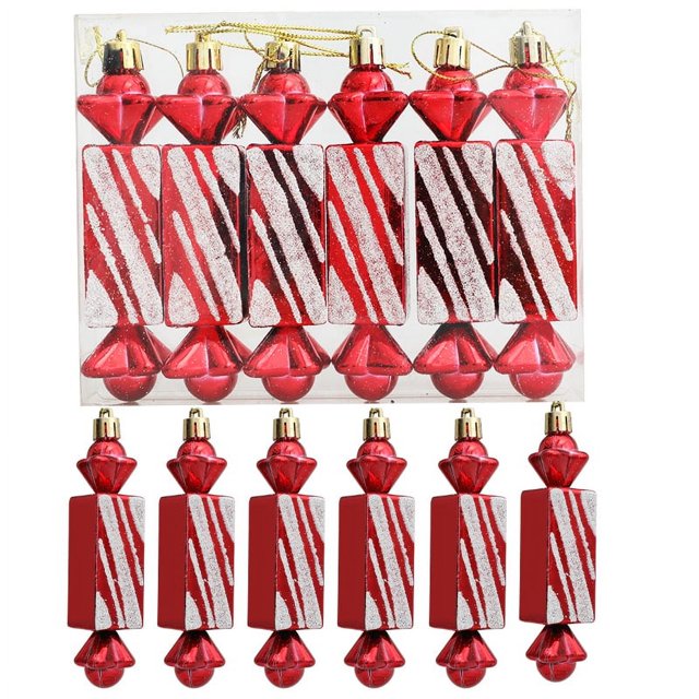 6pcs Christmas Candy Ornaments Hanging Candy Ornaments Christmas Tree