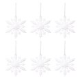 thumbnail image 1 of 6pcs, Christmas Hanging Snowflakes, Large Glitter Snowflakes Ornaments Plastic Snowflake Winter Indoor Outdoor Christmas Tree Holiday Decor, 1 of 7