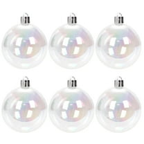 6pcs Christmas Ornaments Iridescent Bubble Balls for Xmas Tree Wedding Party Birthday Home Decorations,Hanging Shatterproof Balls Ornaments,Plastic Bubbles Hanging Filled Ornaments,Clear,4cm